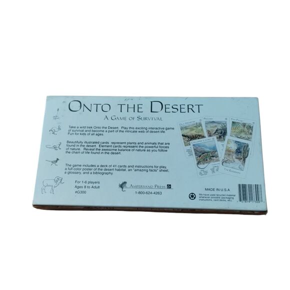 Onto The Desert A Game of Survival Animals Ampersand Press Complete Multi Player - Picture 2 of 6